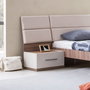 Hanah Home Milano Mesita de noche Blanco y Marrón